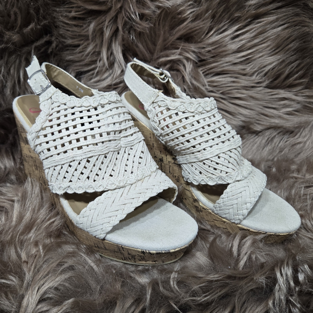 Jellypop Cream Woven Mules
